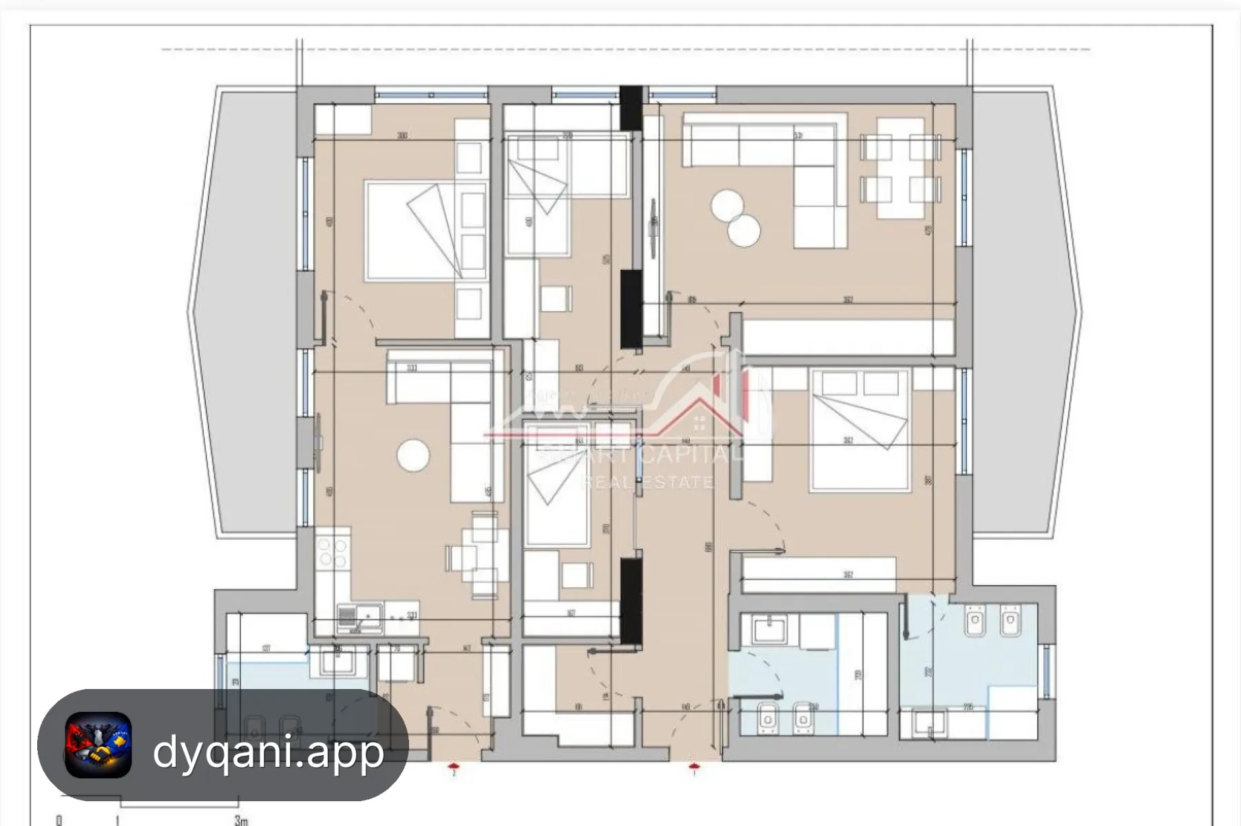 Penthouse 225 m² në Shitje – Pranë Conad – Vlorë – I mirë — Vlorë - Foto 2