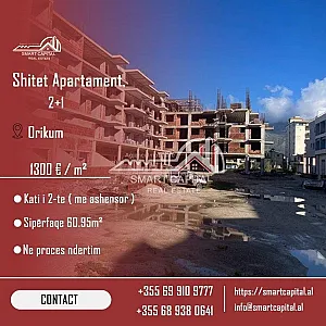 Apartament 1+1 në Shitje – 500m nga Deti – 1,300€ – I mirë — Orikum - Foto 1