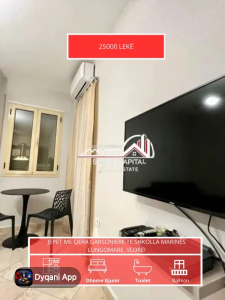 Jepet Me Qera Garsoniere – 25,000 Lek – Vlorë – I mirë — Vlorë