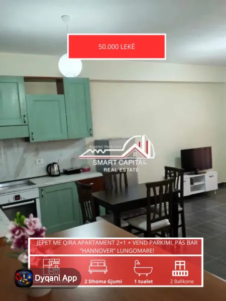 Jepet Me Qira Apartament 2+1, + – 50,000 Lek – Vlorë — Vlorë