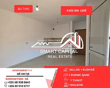 Shitet Apartment 1+1 Në Afërsi – 9.6M Lek – I ri — Vlorë - Foto 1