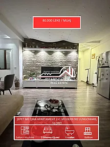 Jepet Me Qira Apartament 2+1 Modern – 80,000 Lek — Vlorë - Foto 1