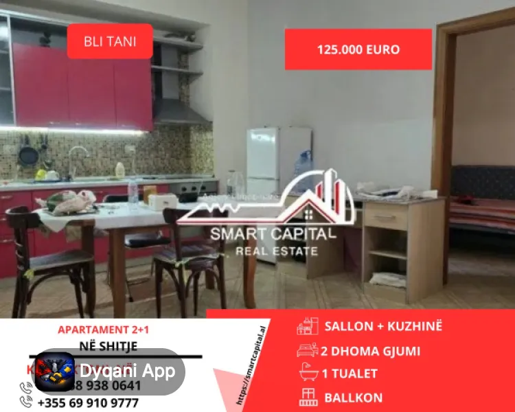 Shitet Apartment 2+1 Në Rrugën E Cipajve – 125,000€ — Vlorë