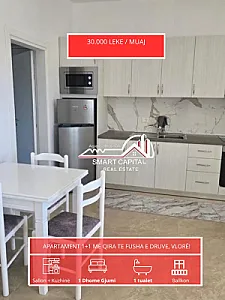 Jepet Apartament Me Qira 1+1, Fusha – 30,000 Lek – Si i ri — Vlorë - Foto 1