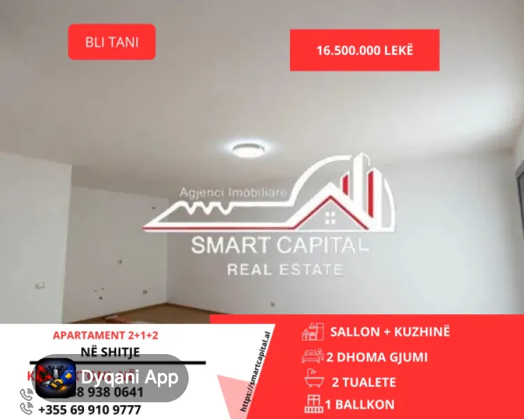 Apartament 2+1+2 në Skelë, Vlorë, 99 m² – 16.5M Lek – I ri — Vlorë