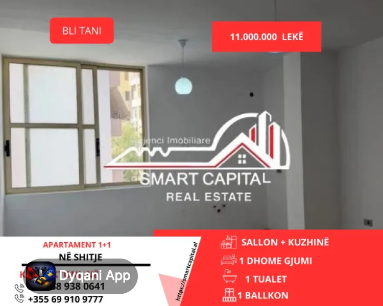 Shitet Apartament 1+1 Në Rrugën E Cipajve – 11M Lek – I ri — Vlorë