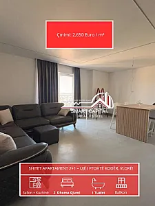 Shitet Apartament 2+1 – Uje I Ftohte – 2,650€ – Vlorë – I ri — Vlorë - Foto 1