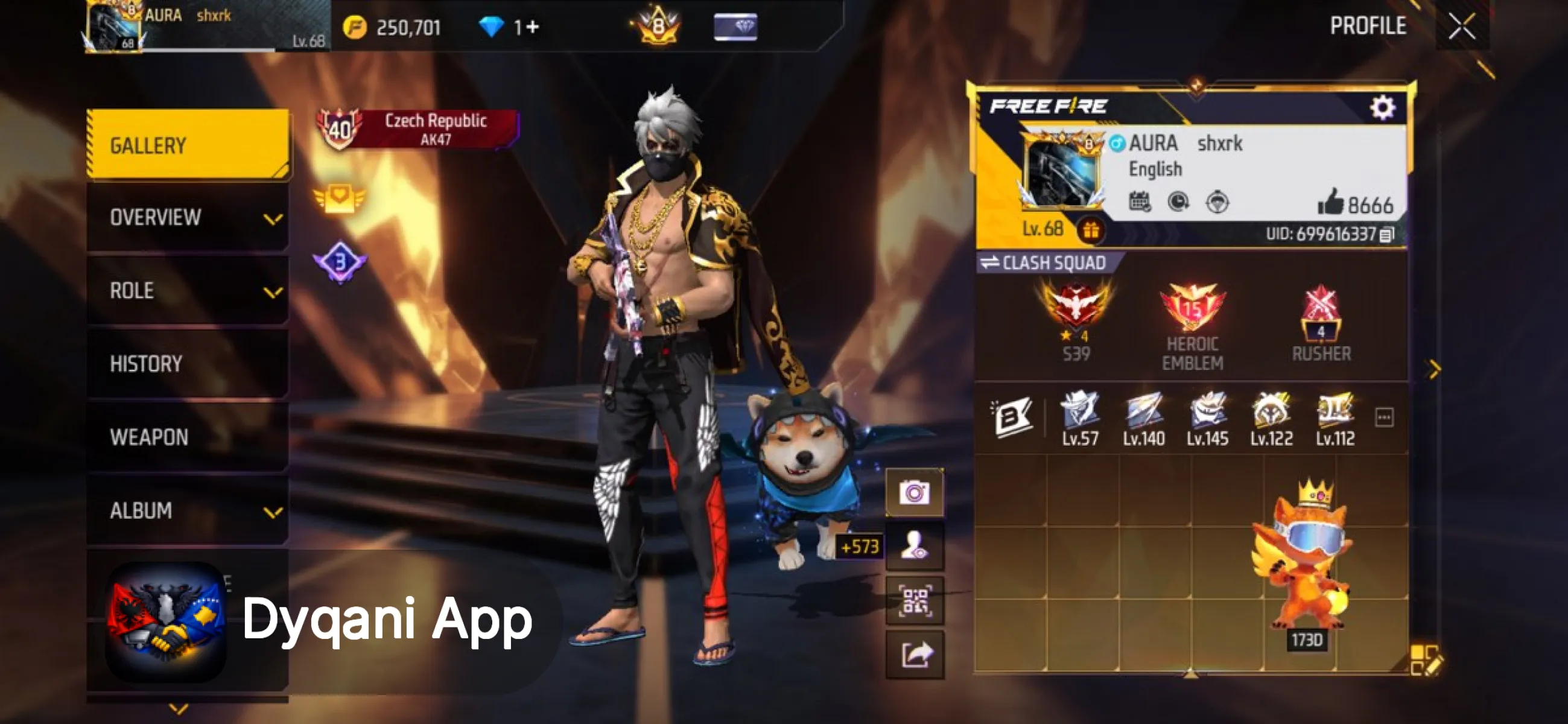 Shitet Llogari Free Fire 2018, nivel – 300€ – Elbasan — Elbasan - Foto 1