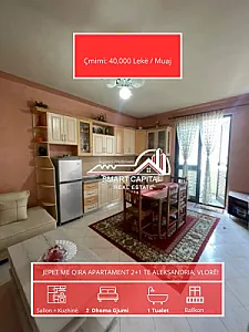 Jepet Me Qira Apartament 2+1 – 40,000 Lek – I mirë — Vlorë - Foto 1
