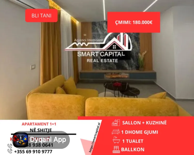 Shitet Apartament 1+1 Me Pamje – 180,000€ – Vlorë — Vlorë