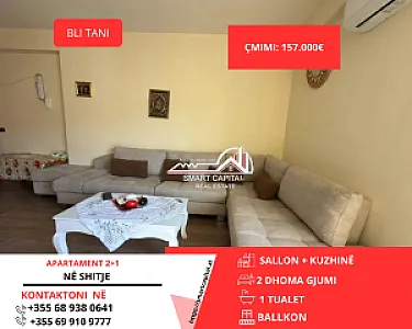 Shitet Apartament 2+1 Pranë – 157,000€ – Vlorë – Si i ri — Vlorë - Foto 1