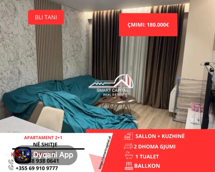 Shitet Apartament 2+1 Pranë Hotel – 180,000€ – Vlorë — Vlorë