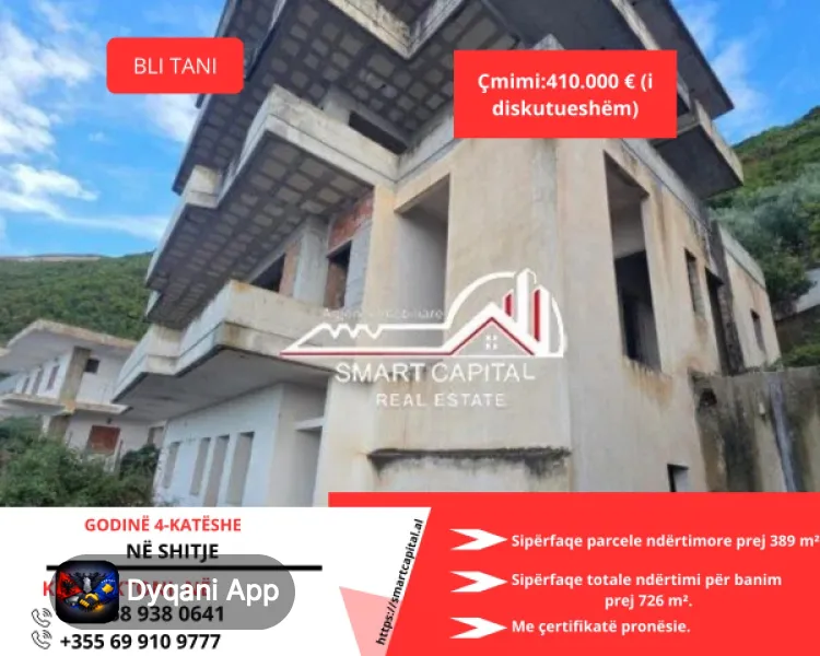 Shitet Godine 4-Kateshe Ne Uje – 410,000€ – Vlorë – I ri — Vlorë