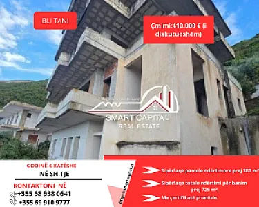 Shitet Godine 4-Kateshe Ne Uje – 410,000€ – Vlorë – I ri — Vlorë - Foto 1