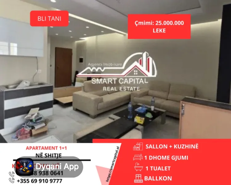 Shitet Apartament 1+1 Në Lungomare! – 25M Lek – Vlorë – I ri — Vlorë