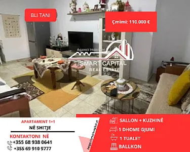 Shitet Apartament 1+1 – 110,000€ – Vlorë – Si i ri — Vlorë - Foto 1