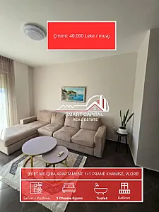 Jepet Me Qira Apartament 1+1 – 40,000 Lek – Vlorë – Si i ri — Vlorë - Foto 1