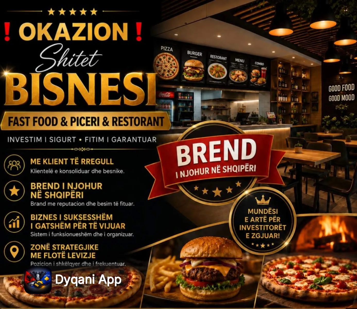 Shitet bisnesi fast food pizzeri restaurant – Tiranë — Tiranë - Foto 1