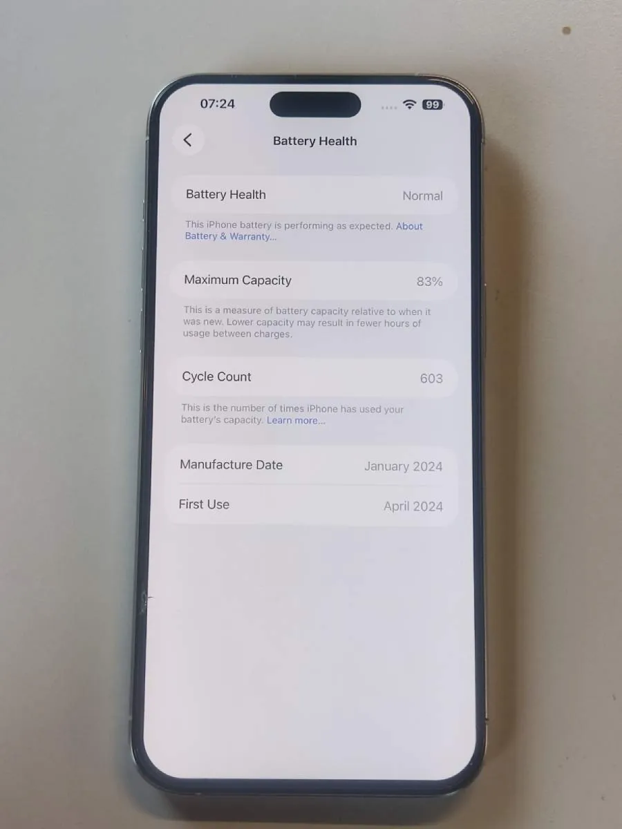 iPhone 15 Pro Max 256GB — Ekran Origjinal - Foto 3