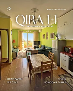 Jepet me qira 1+1 rruga frosina Plaku - Foto 1