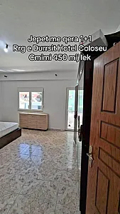 Jepet me qera 1+1 450 mij lek rrg durrsit/ hotel coloseu - Foto 1