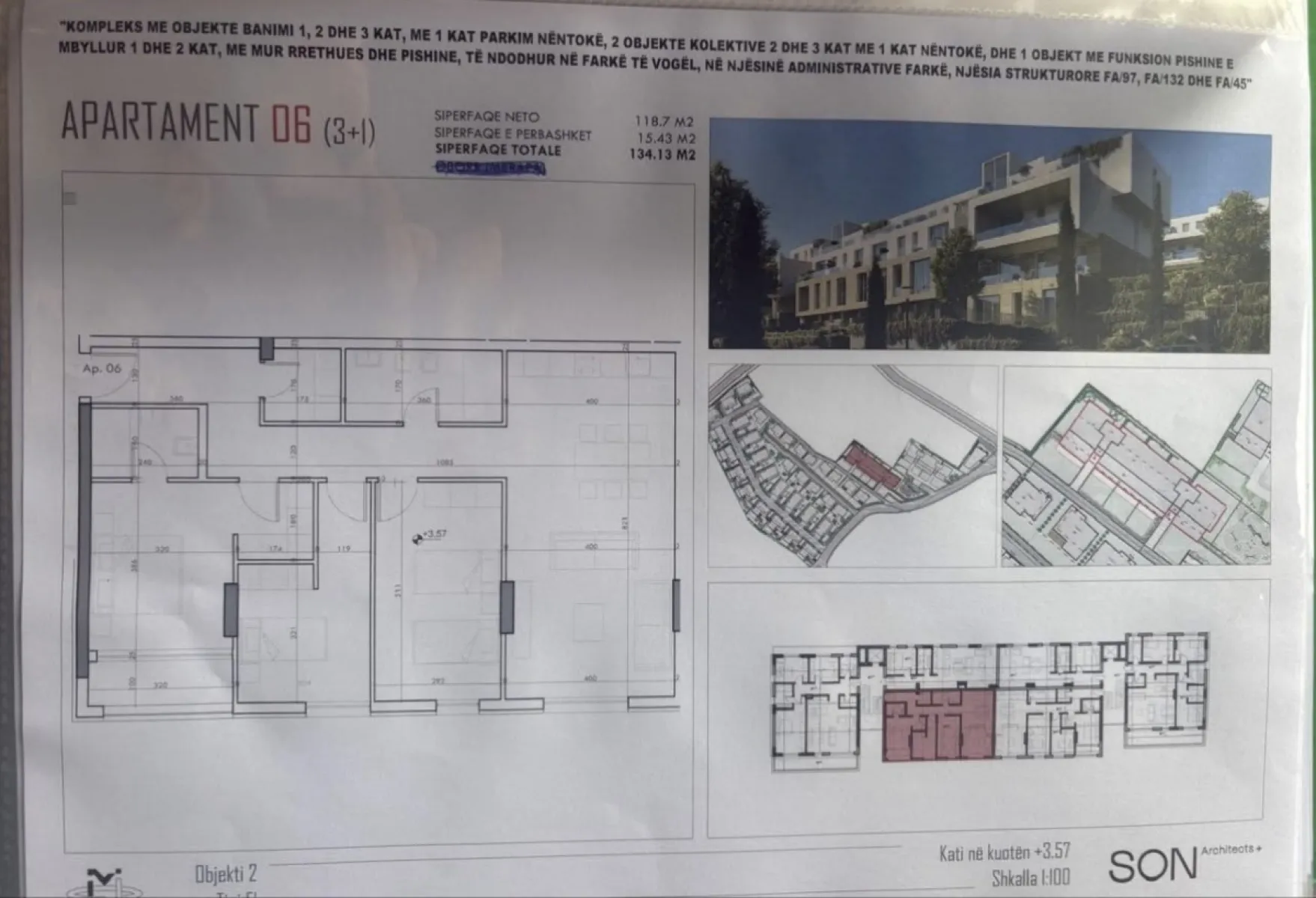 Shitet apartament 3+1 Blin Residence, Liqeni i Farkës - Foto 3