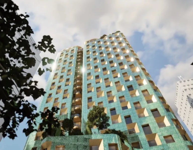 Shitet apartament 1+1 tek Kompleksi Bazaar Gate , Pazari i RI
