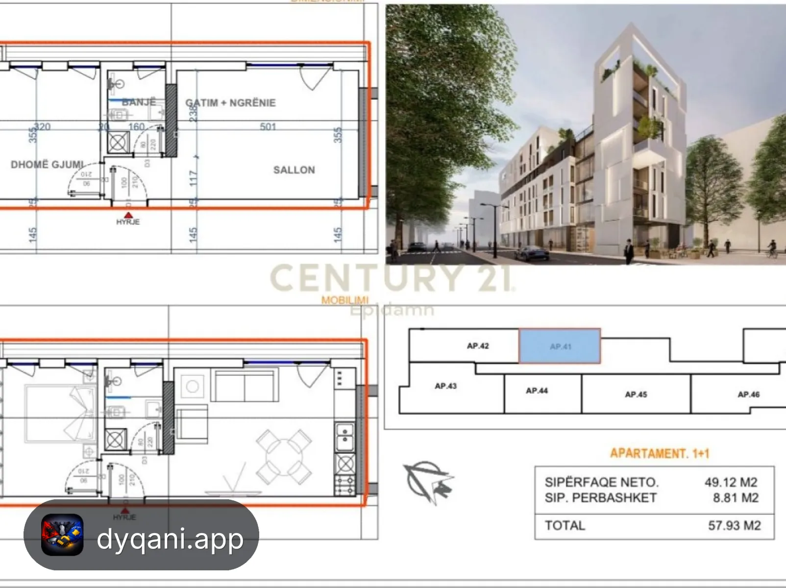 Apartament 1+1 per shitje – 104,274€ – Durrës – I shkëlqyer — Durrës - Foto 5