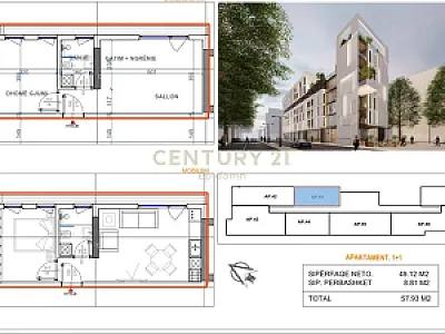 Apartament 1+1 per shitje – 104,274€ – Durrës – I shkëlqyer — Durrës - Foto 5