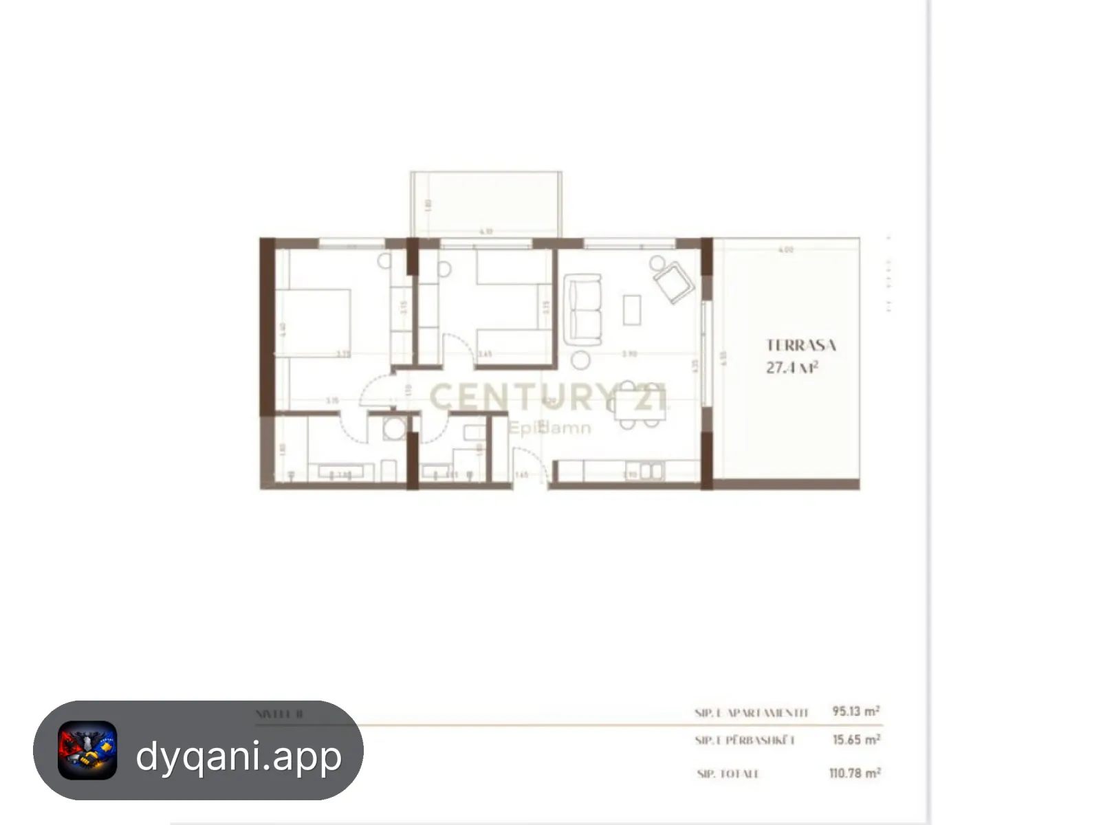 Apartament 2+1+2 në Shitje – 155,400€ – Durrës – I mirë — Durrës - Foto 4