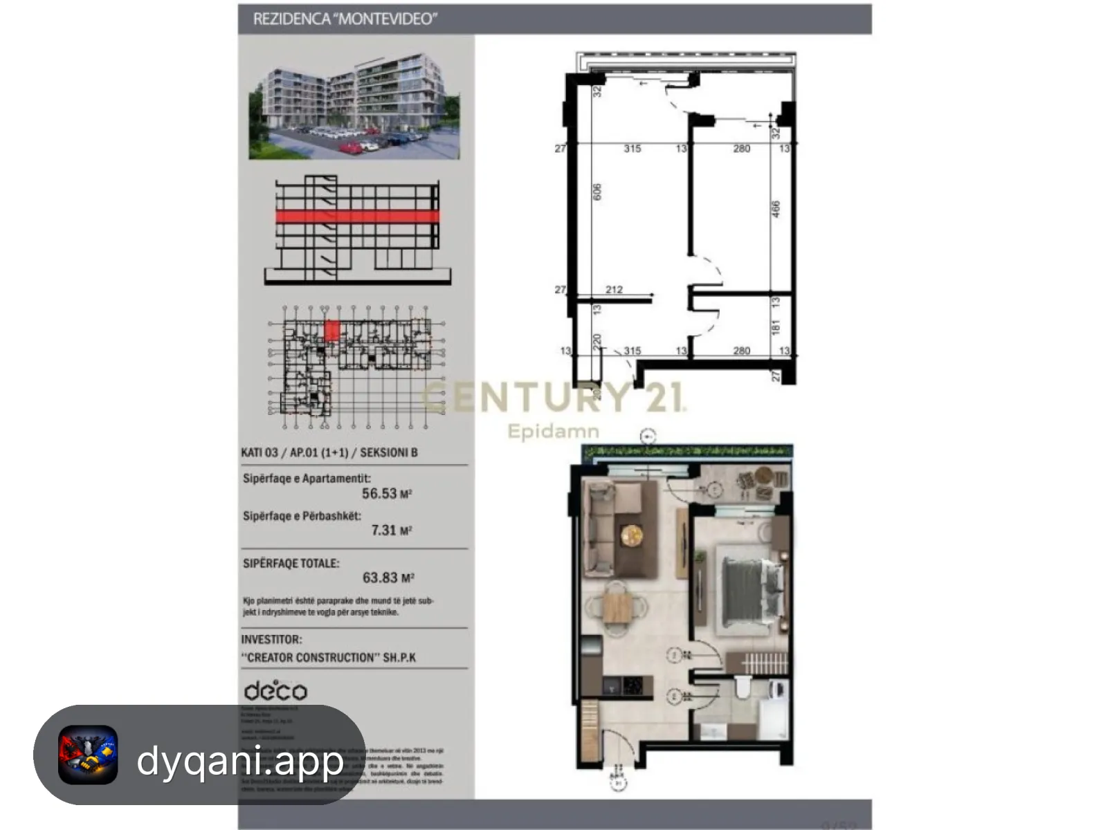 Apartament 1+1 në Shitje – Mali – 82,979€ – Durres – I mirë — Durres - Foto 1