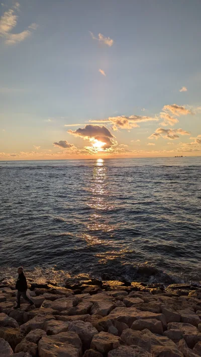 Durres Port Sunset view