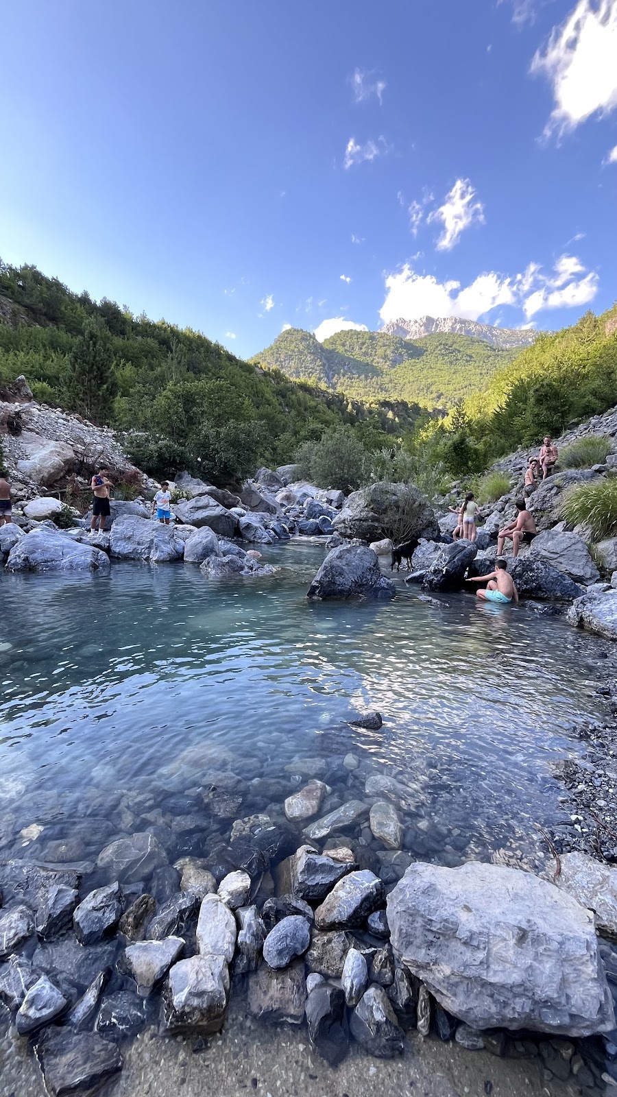 Thethi beach (cold plunge)
